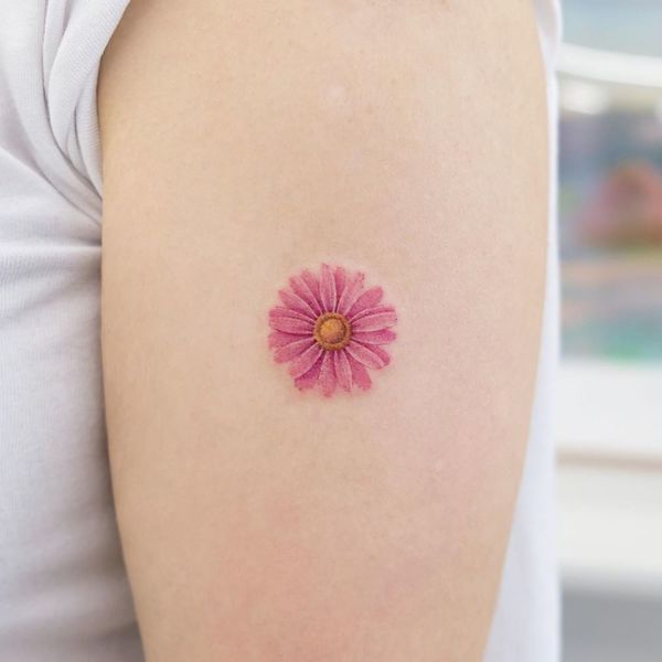 Tattoo hoa cúc mini