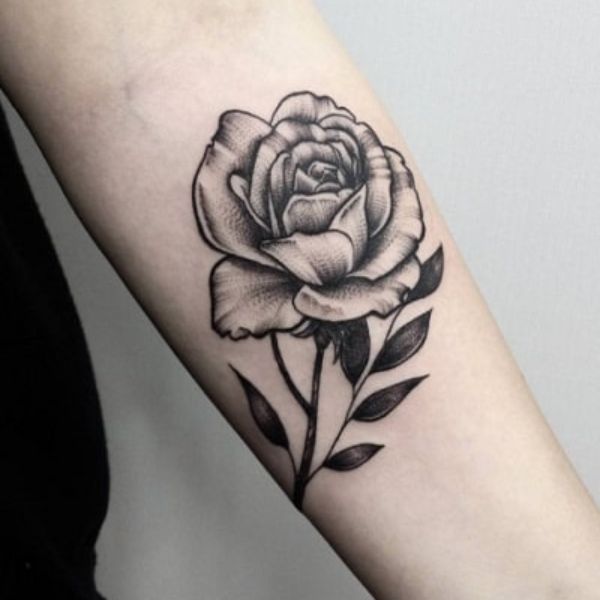 Tattoo huê hồng ở tay siêu rất đẹp cute