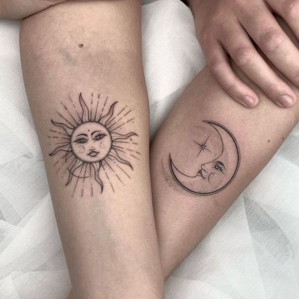Tattoo mặt mũi trời mặt mũi trăng
