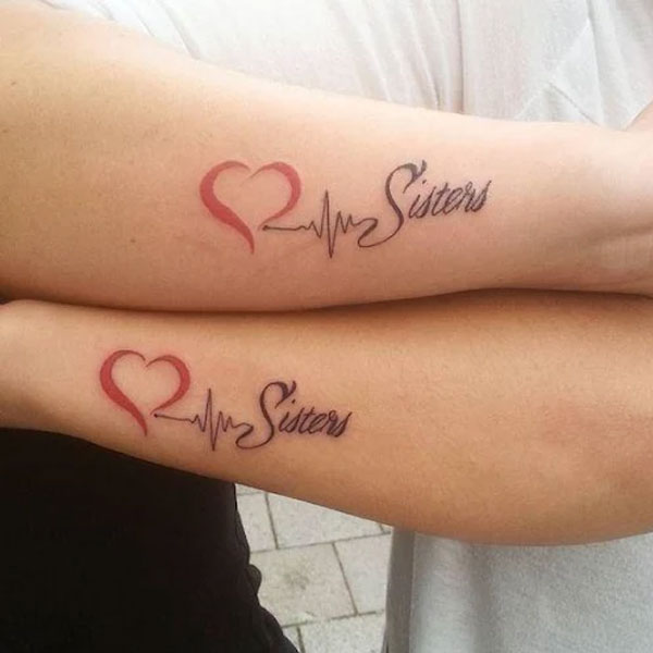 Tattoo nhịp tim cặp đôi