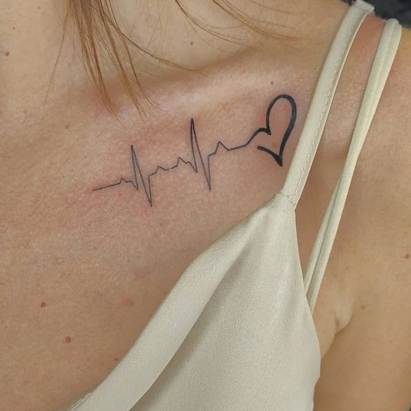 Tattoo nhịp tim cho nữ siêu đẹp