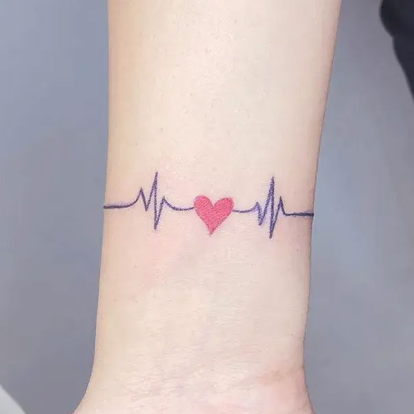 Tattoo nhịp tim cute