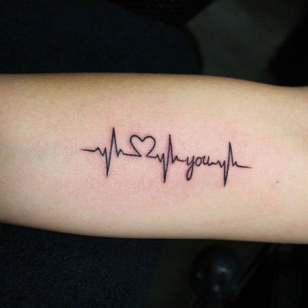 Tattoo nhịp tim dễ thương