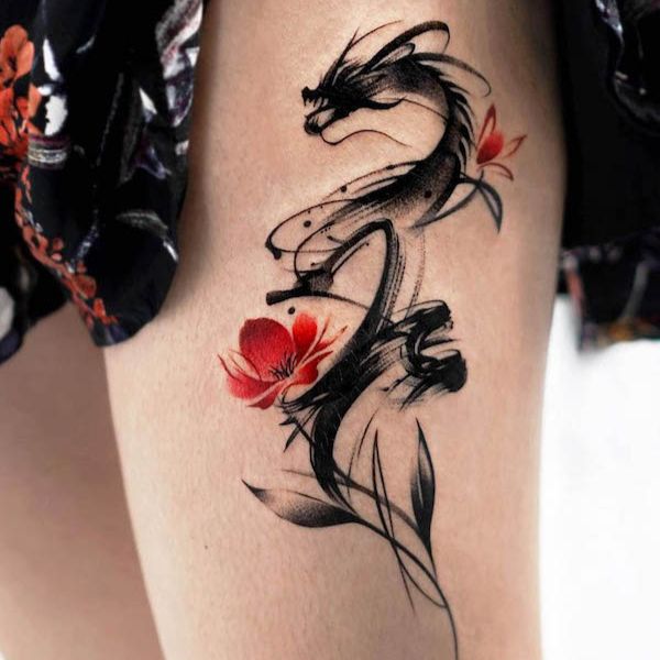 Tattoo ở chân cho nữ cá tính