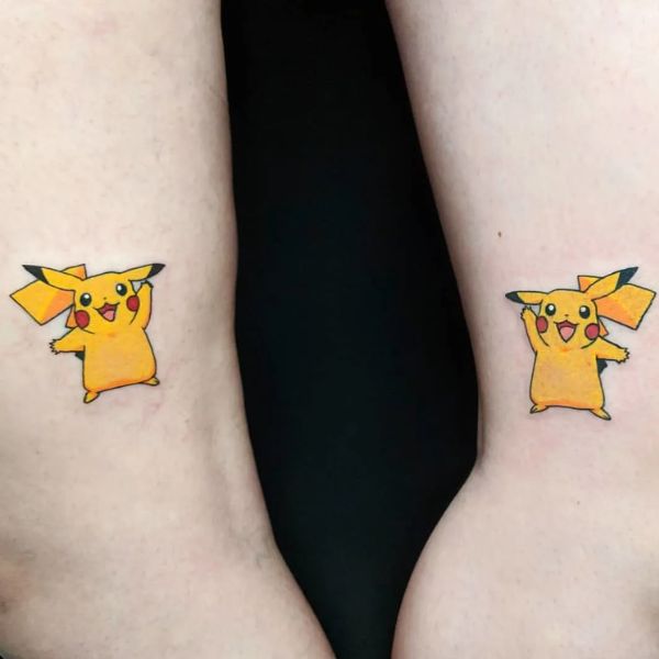 Tattoo pikachu đôi