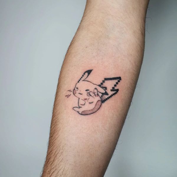 Tattoo pikachu đơn giản đẹp