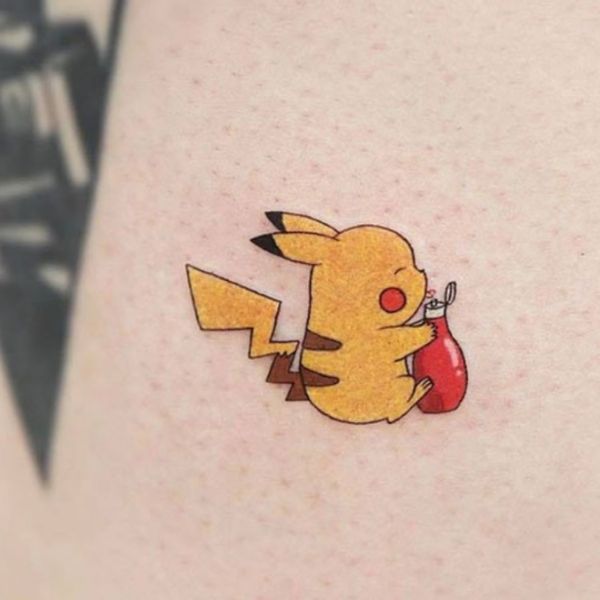 Tattoo pikachu ngộ nghĩnh