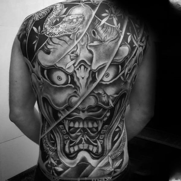Tattoo quỷ dạ xoa kín sườn lưng đẹp