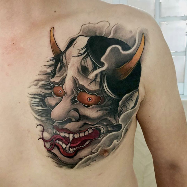 Tattoo quỷ dạ xoa ở vai