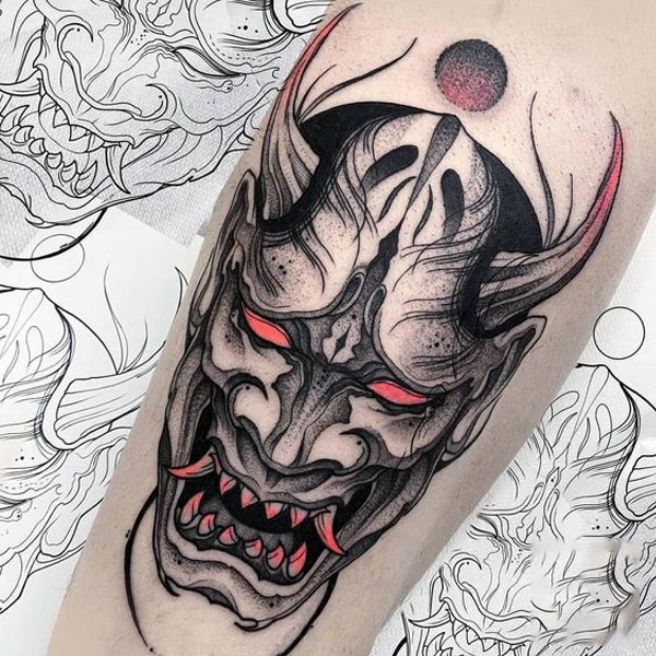 Mẫu hình xăm quỷ dạ xoa độc lạ dành cho dân nghiện tattoo