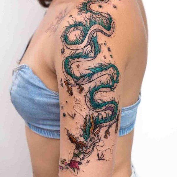 Tattoo Long quấn tay phái nữ chất