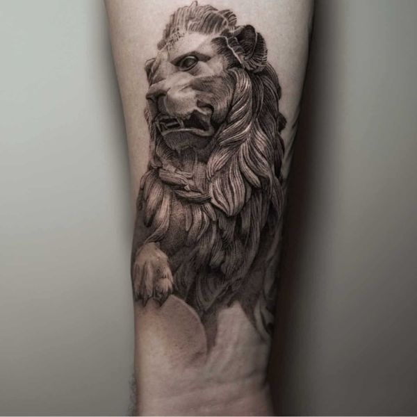 Tattoo sư tử 3d đẹp