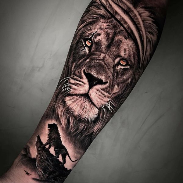 Tattoo sư tử 3d