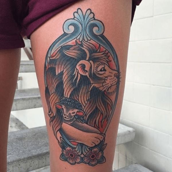 Tattoo sư tử chất