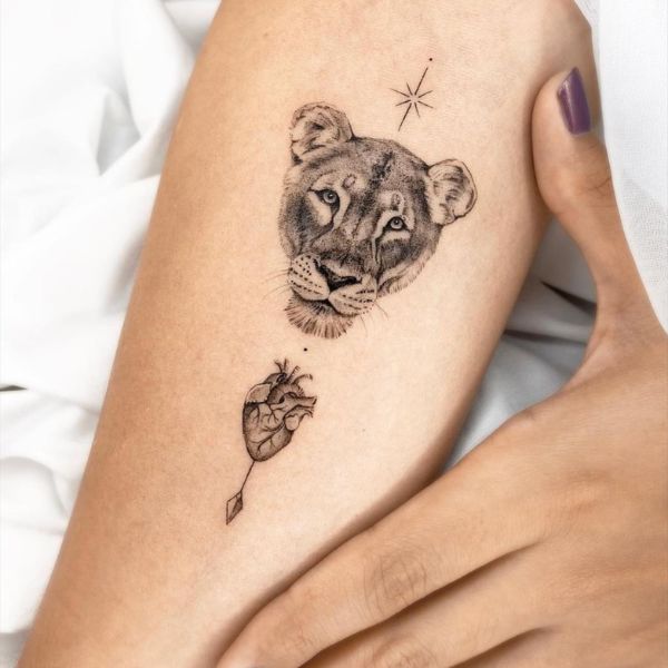 Tattoo sư tử con