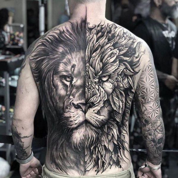 Tattoo sư tử siêu ngầu