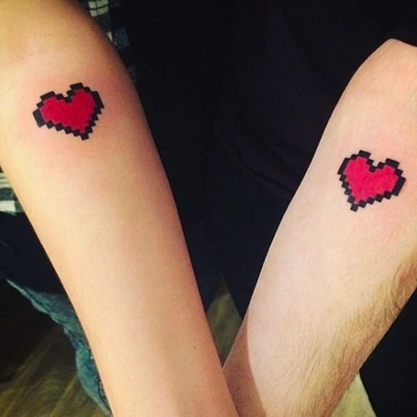 Tattoo trái ngược tim cặp