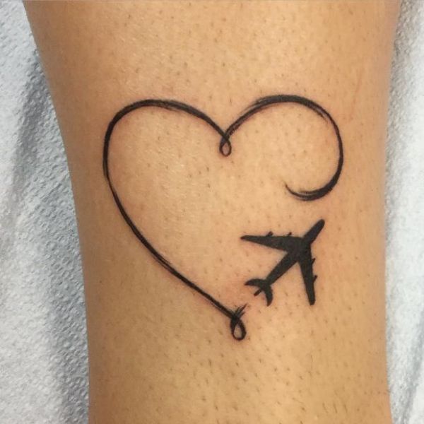 Tattoo ngược tim với đàng bay