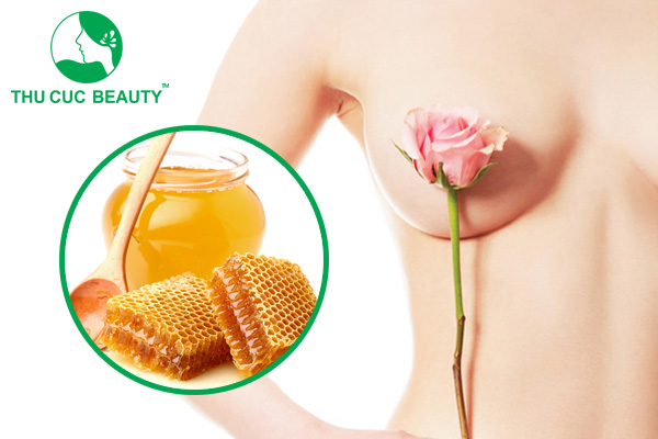 Làm hồng nhũ hoa bằng mật ong