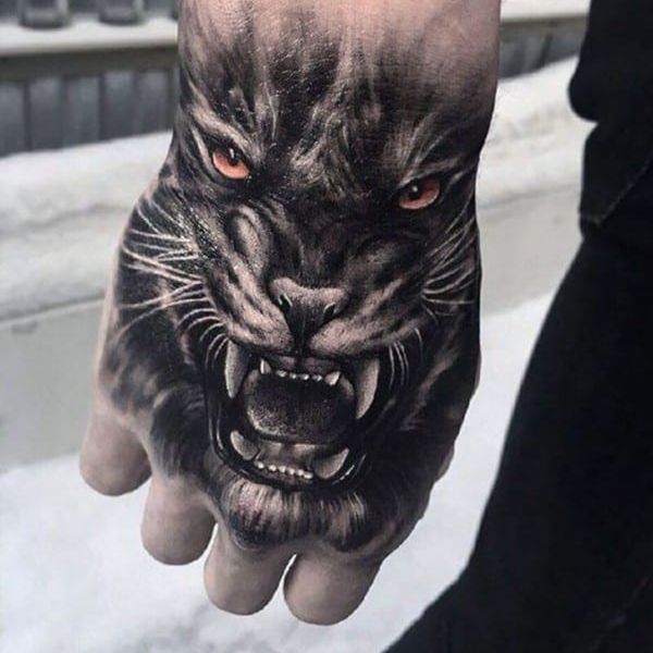 Tattoo bàn tay con cái báo