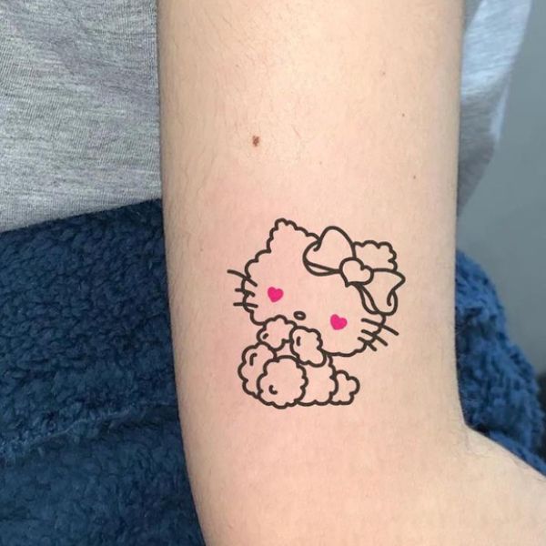 Tattoo hello kitty cute cho nữ
