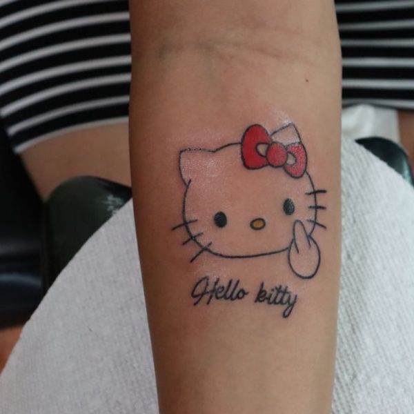 tattoo hello kitty đẹp ở tay