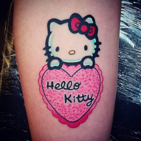 Tattoo hello kitty ở tay đẹp cho nữ
