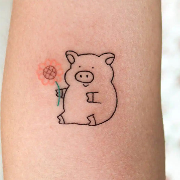 Bộ sưu tập mẫu hình xăm con heo đẹp và ý nghĩa