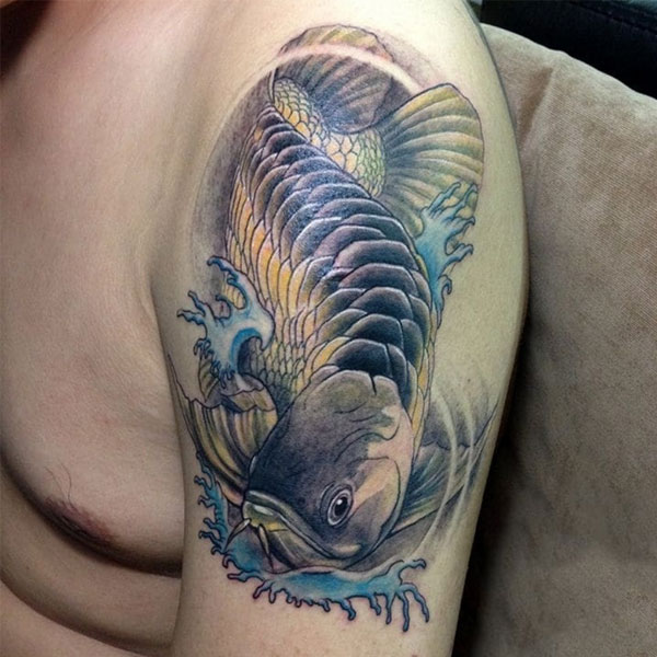Tattoo cá Long bắp tay