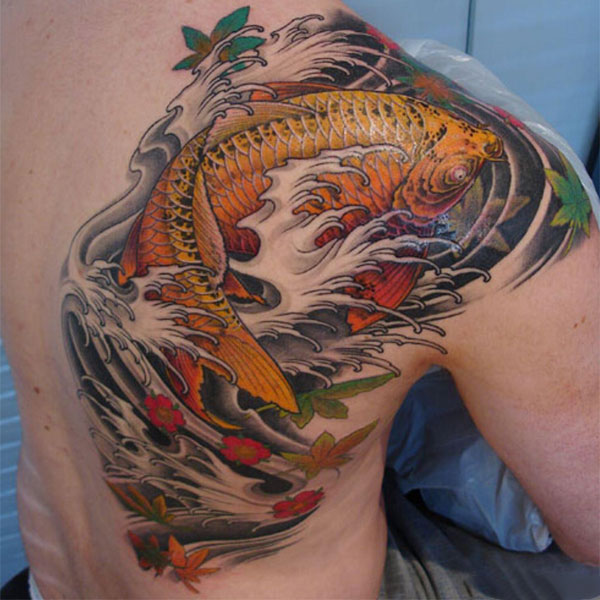 Tattoo cá Long ở sống lưng siêu đẹp