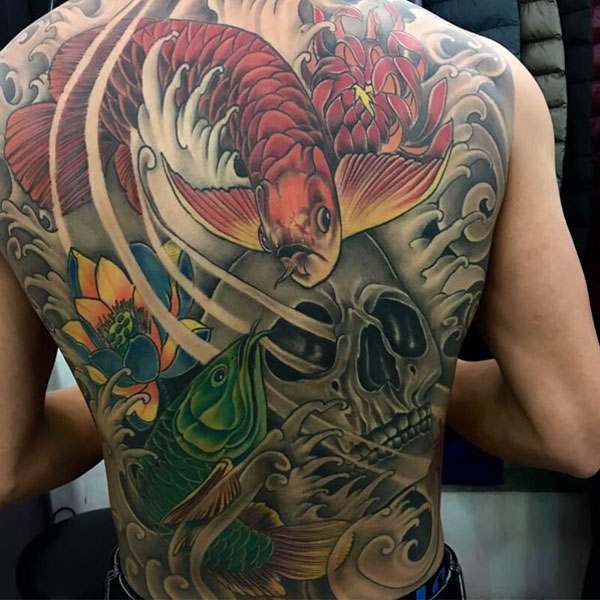 Tattoo cá rồng quỷ