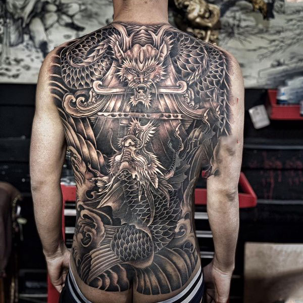 Tattoo cá Long siêu ngầu mang lại nam