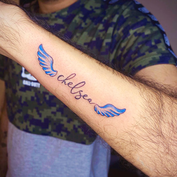 Tattoo cánh thiên thần cánh tay đẹp