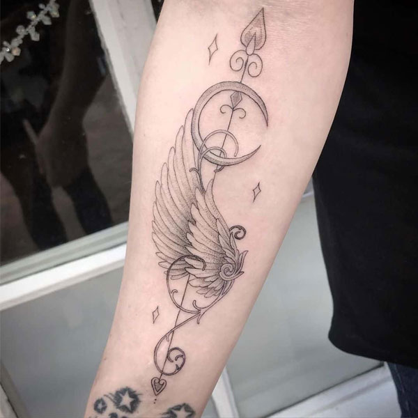 Tattoo cánh thiên thần siêu chất