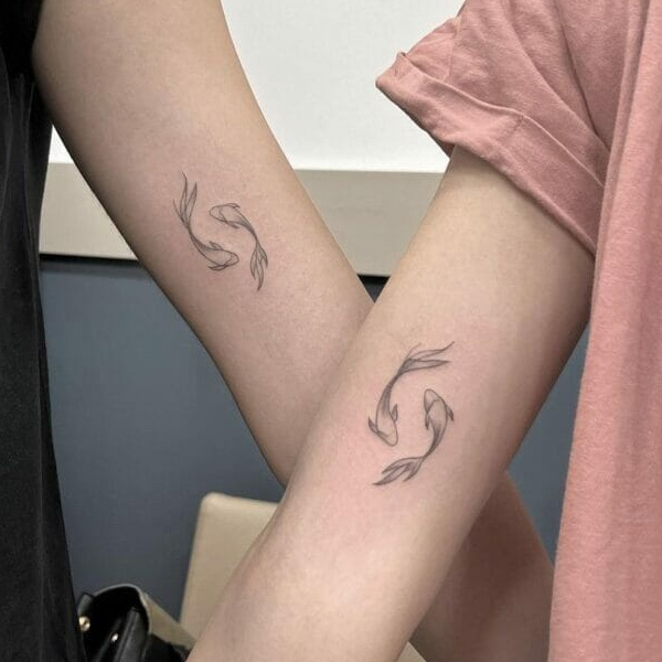 Tattoo cặp mini bắp tay