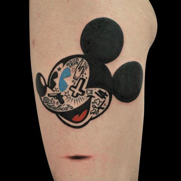 Tattoo chuột mickey chân dung