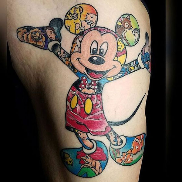 Tattoo chuột mickey cho nam