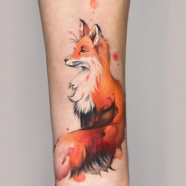 Tattoo con cáo 3d đẹp