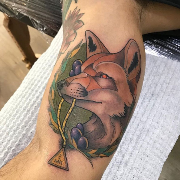 Tattoo con cáo đẹp cho nam