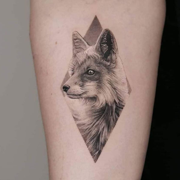 Tattoo con cáo đơn giản siêu đẹp