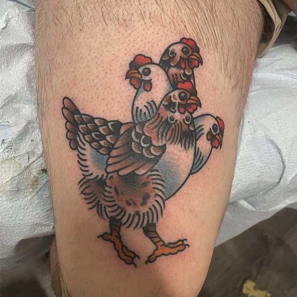 Tattoo con gà độc