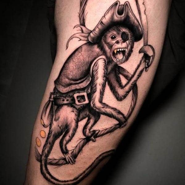 Tattoo con cái khỉ đẹp