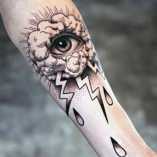 Tattoo con mắt cánh tay siêu đẹp dành cho nam