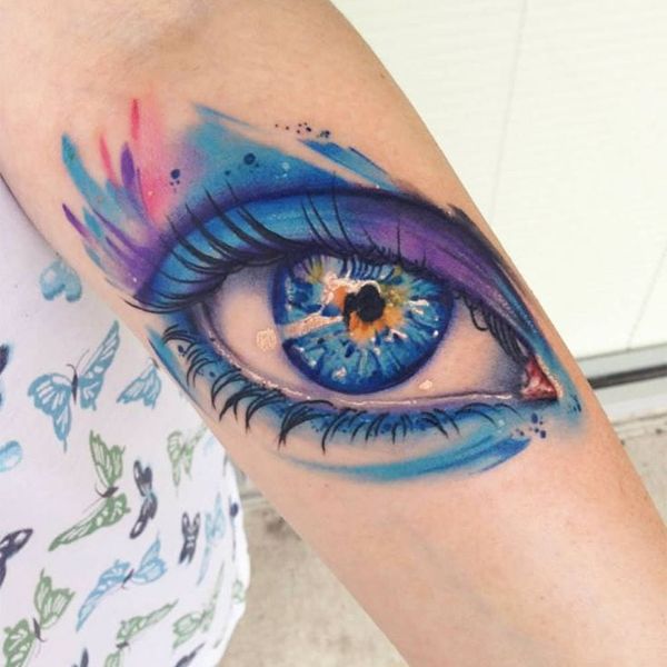 Tattoo con mắt đẹp cho nữ