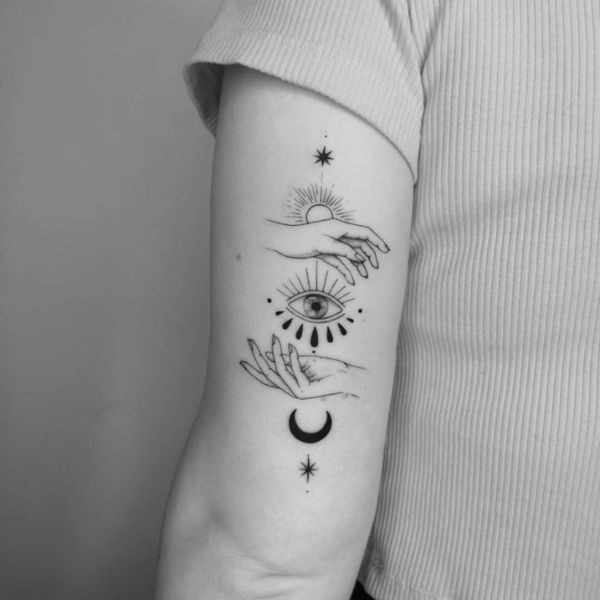 Tattoo con mắt mini đẹp