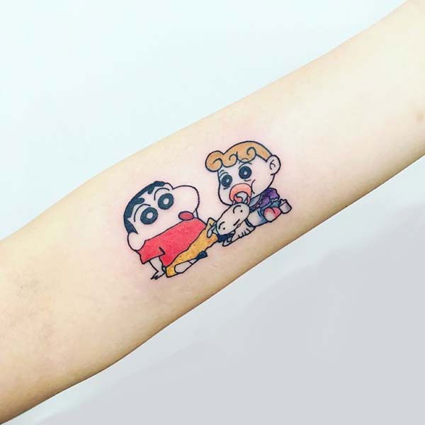 Tattoo cu shin với em bé