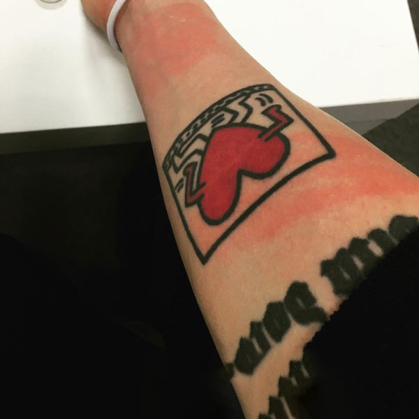 Tattoo g dragon trái tim