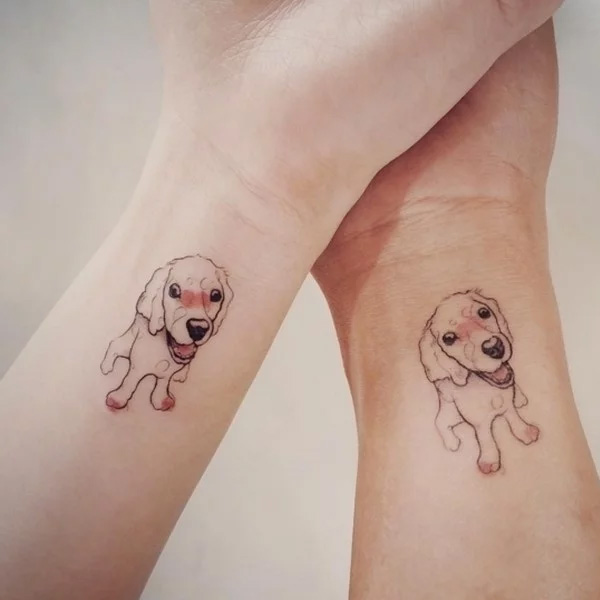 Tattoo hoạt hình cặp