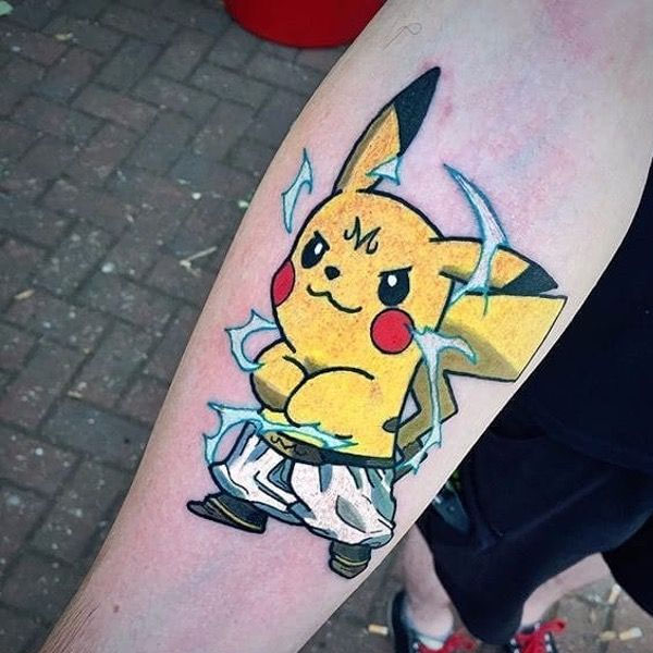 Tattoo hoạt hình pikachu