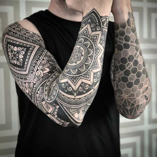 Tattoo mandala kín tay